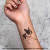 4 x 'French Bulldog' Temporary Tattoos - Water Resistant, Skin-Safe,
