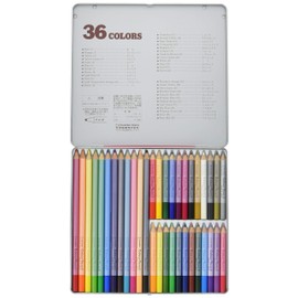 北星鉛筆 色鉛筆 36色 女の子柄 缶入 10805