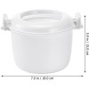 Hemoton Mini Microwave Rice Cooker with Lid, Portable Steamer for