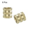 sourcing map Knurled Insert Nuts, 8Pcs M8 x 10mm(L) x