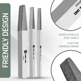 FLAMIA & JABZ Stripping Metal Stones & Nail File for Dogs, Cats & Pets (3 Piece Pack)