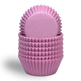 Gcardist Standard 300-Count Cupcake Liners Cupcake Cups Food Grade Solid Light Pink Color Cupcake Papers Baking Cups Cupcake Wrappers (Standard Size)