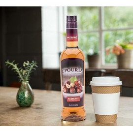 Upouria Hazelnut Sugar Free Coffee Syrup | Rich, Gourmet Flavor, Perfect for Enhancing Coffee, Tea, Frappes, and Lattes, 25.4 Fl Oz, 1 Pack