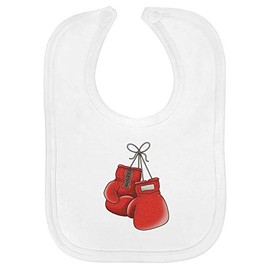 Azeeda 'Boxing Gloves' Soft Cotton Baby Bib (BI00016491)