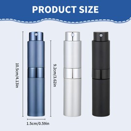 KURTOPLLY 4pcs Perfume Travel Refillable, Travel Perfume Bottle Refillable With Piece Dispenser for Holiday, Outdoor Activities And Business