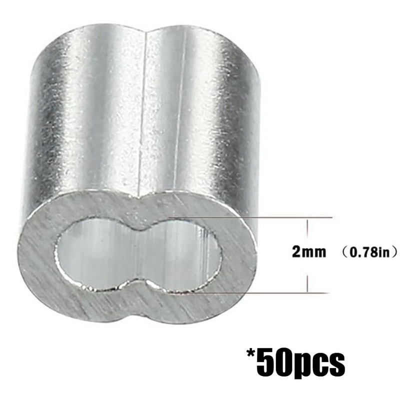 Kitchen Dreams Aluminium Clamp Ring for 2mm Ropes and Cables
