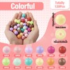 Boutigem 120pcs Candy Color Round Acrylic Beads 16mm Opaque Plastic