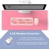Compact Wireless Keyboard and Mouse Combo, Colorful Round Keycap, Soundless