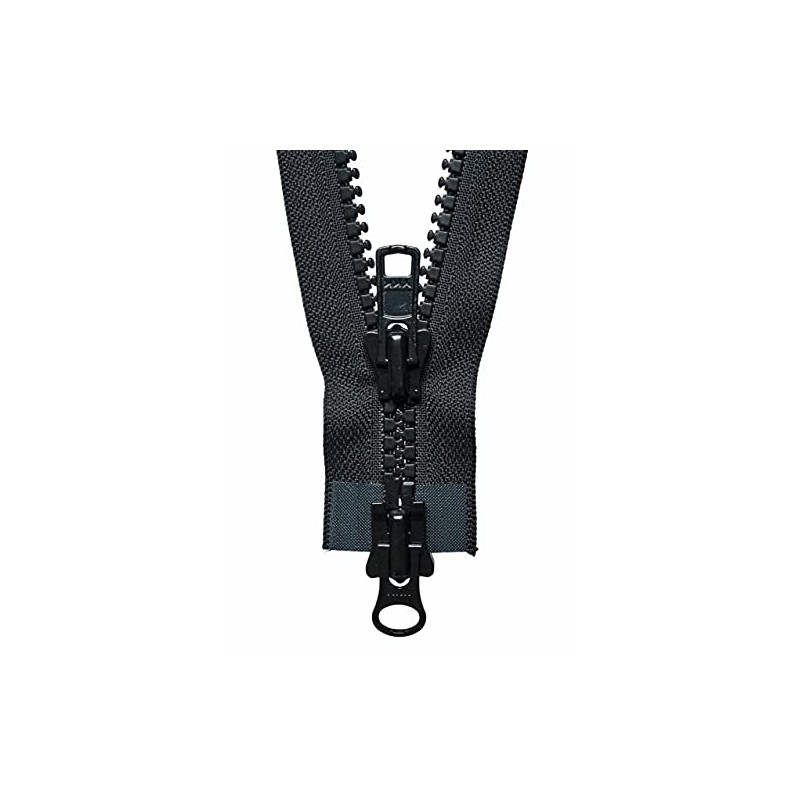 YKK Zwei-Wege-Reißverschluss, Metall, Nein. 580 Schwarz, 66 cm Length