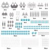 SUNNYCLUE 1 Box DIY 10 Pairs Turquoise Bead Dangle Earrings