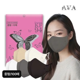 키리아 아바 KF94 새부리형 컬러 마스크 100장(중형)[35667013] Kiria ABA KF94 Duckbill Color Mask 100 Pieces (Medium) [35667013]