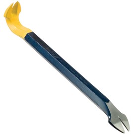 ESTWING Nail Puller - 12" Double-Ended Pry Bar with Straight & Wedge Claw End - DEP12,Blue
