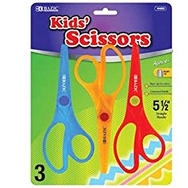 BAZIC 5 1/2-Inch Fluorescent Safety Scissors (2-Pack)