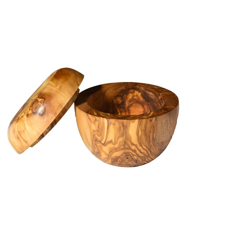 Cleminson® Olive Wood Pot for Salt, Sugar, Spices and Herbs