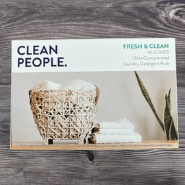 Clean People Laundry Detergent Pods Plant-Based 96 Loads Fresh & Clean