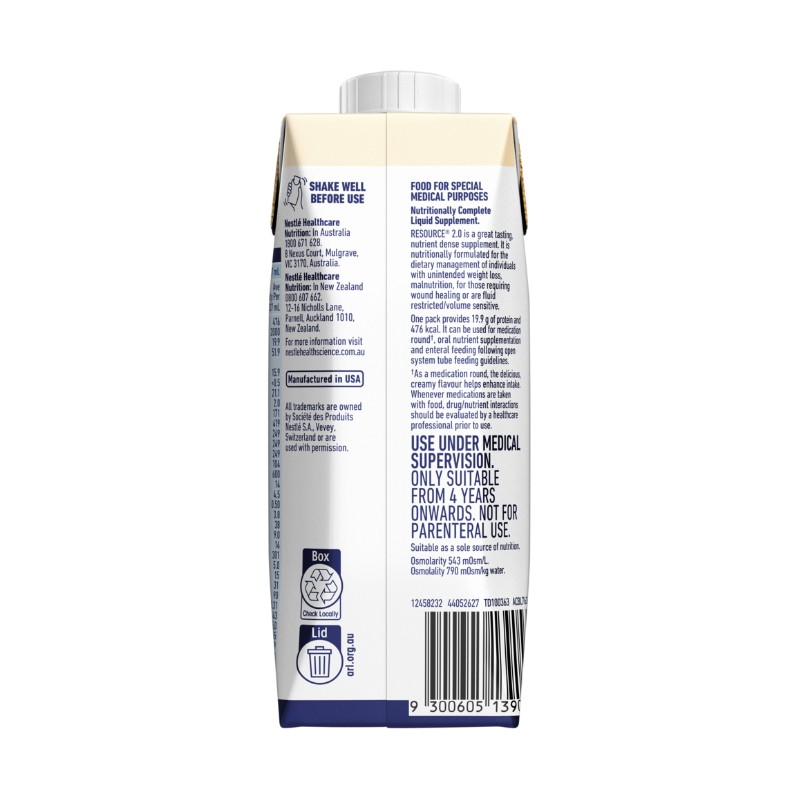 Resource 2.0 Vanilla 237ml