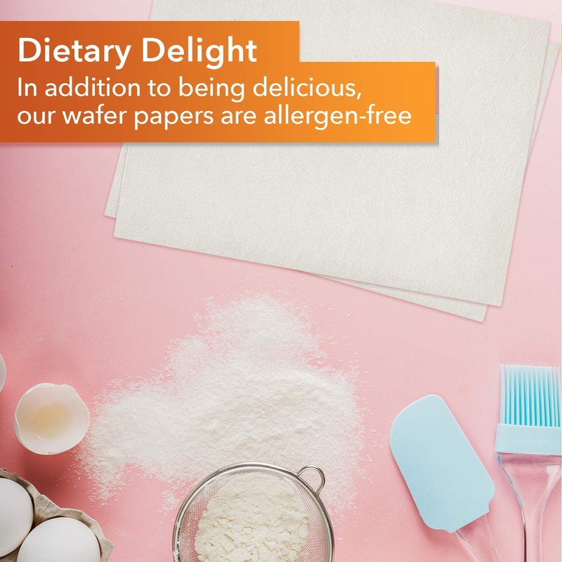 Oasis Supply, Ultra Flexible Icing Sheets, White, Paper 8.5" x