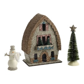 Department 56 Snowbabies 25th Anniversary Dream Glitter House Set