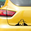 Baby Groot Peeking Car Decal, Black Vinyl Sticker, 6.3 x