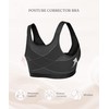 FeelinGirl Front Closure Post Surgery Compression Bra with Adjustable Straps