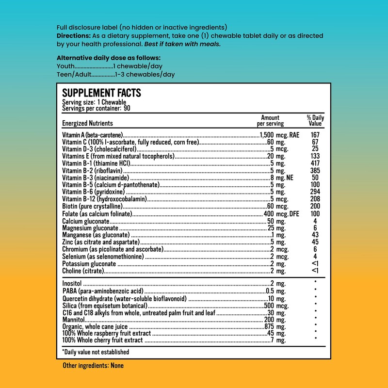 Alkaline for Life Energized Multi+ Chewables