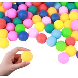 Fenglin-joy Table Tennis Balls, Colourful, Pack of 60 40 mm Mixed Colours Table Tennis Balls Training Table Tennis Ball M Multifunctional Ping Pong Balls for Party Games, Crafts, Decorations