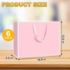 Xloey Large Pink Gift Bags,6Pcs 17"x5.5"x12.6" Paper Gift Bags with