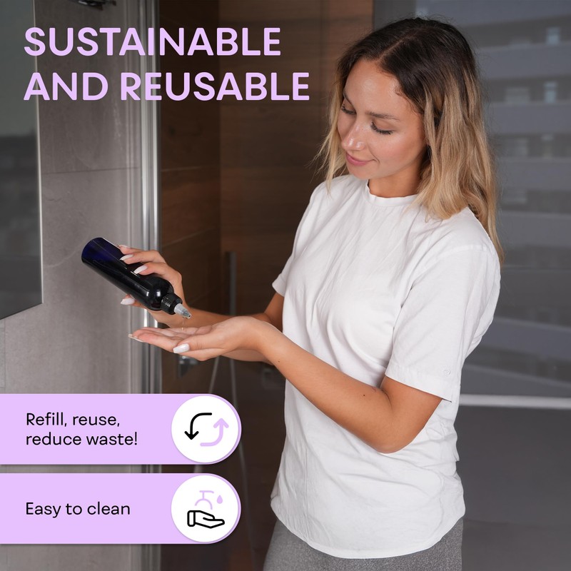 BRIGHTFROM Twist Top Applicator Bottles, 8 OZ, Squeeze Empty Plastic