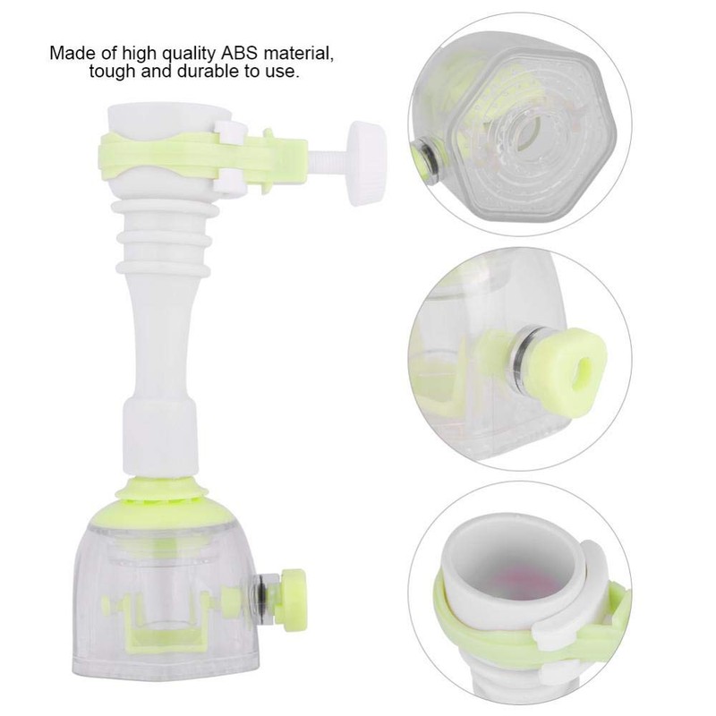 Adjustable Splash-Proof Faucet Extender Rotatable Kitchen Water-Saving Tap Nozzle Filter