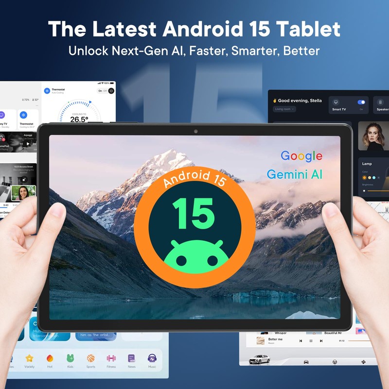 HAOVM Tablet 8 Inch Android 15,MTK Octa-Core CPU 2.0GHz，4G SIM