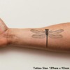 'Dragonfly Top View' Temporary Tattoo - Water Resistant, Skin-Safe, Non-Toxic