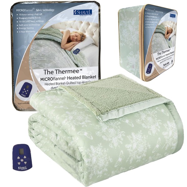 Micro Flannel Shavel Heating Technology Luxuriously Soft & Warm Floral