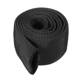 PATIKIL 1.1" Dia 3.3FT Nylon Protective Hose Sleeve, Cable Cover Sheath Protection for Welding Tig Torch Hydraulic Hose, Black
