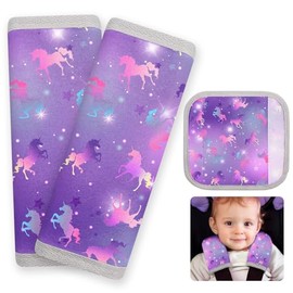 FIODAY Almohadilla Para Cinturón De Seguridad Para Bebé, Fundas Suaves Para Cojín De Cinturón De Seguridad Para Niños, 2 Piezas De Almohadillas Para Correa De Asiento De Coche Para Todos Los Asientos