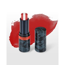 GRAFEN Triple Color Lip Balm Bright Red 0.13 oz | Tinted Lip Balm for Men | Korean Lip Butter Triple Layers of Lip Care & Lip Coloring