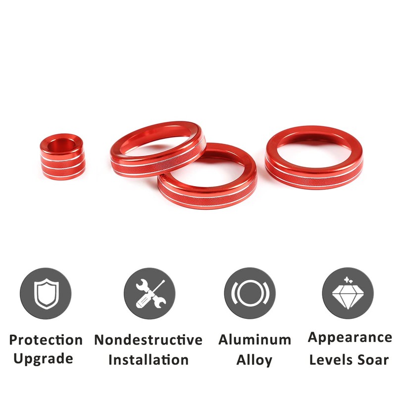 YIWANG Aluminum Alloy Car Interior Decorations Audio and Air Conditioning