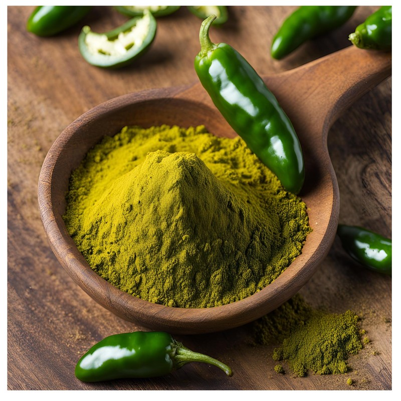 Jalapeno Seasoning Powder, Jalapeno Green Chili Ground, 2 lbs, 5