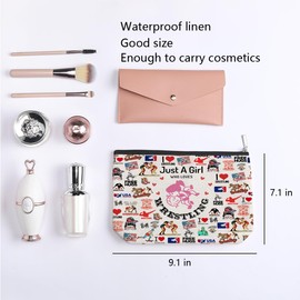 kdxpbpz Wrestling Gifts for Girls Women Wrestler Girl Makeup Bag for Wrestle Athlete Fans Wrestling Coach Mom Gifts Wrestling Gifts for Her Friend Daughter Sister Inspirational Gifts for Women