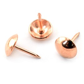 SDTC Tech 100-Pack Round Head Upholstery Tacks Rose Gold Tone Furniture Decorative Thumb Pushpins for Sofa Photo Walls Message Board