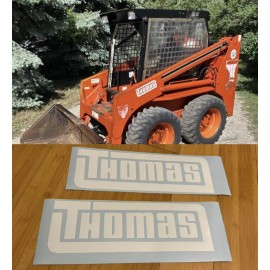 THOMAS Skid Steer 12” Vinyl Decals (Set Of 2) - Skid Steer Loader Stickers Equip