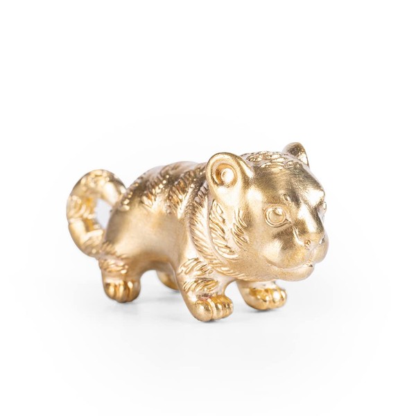 COPPERTIST.WU Zodiac Tiger, Interior Object, Tiger, Ornament, Luck Up, Luck, Thank You, Gift, Housewarming, Healing Goods, Gift Box Included (Little Tiger)
