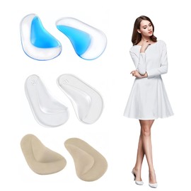 EUYKQNOI 3 Paar Geleinlagen für Schuhe Damen mit Fußgewölbestütze, Orthopädische Gel Einlagen zur Schmerzlinderung bei Plantarfasziitis und Komfort für High Heels oder Alltag