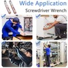 6 Pcs Mini Ratcheting Screwdriver Set, Right Angle Phillips with