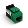 Leviton QuickPort GigaMax CAT 5e T568A/B Wiring Connector, 5G108-RV5, Green