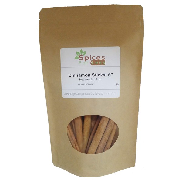 SFL Cassia Whole Cinnamon Sticks 6 Inch - Dried Long