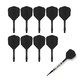 AONAYO Pack of 9 Dart Flights with Shaft, Dart Shafts, Flights, Dart Flights, Dart Shaft, 75 mm Dart Accessories, Target Darts Tag Flights, Dart Flights with Shafts Stable for Soft and Steel Tip Darts
