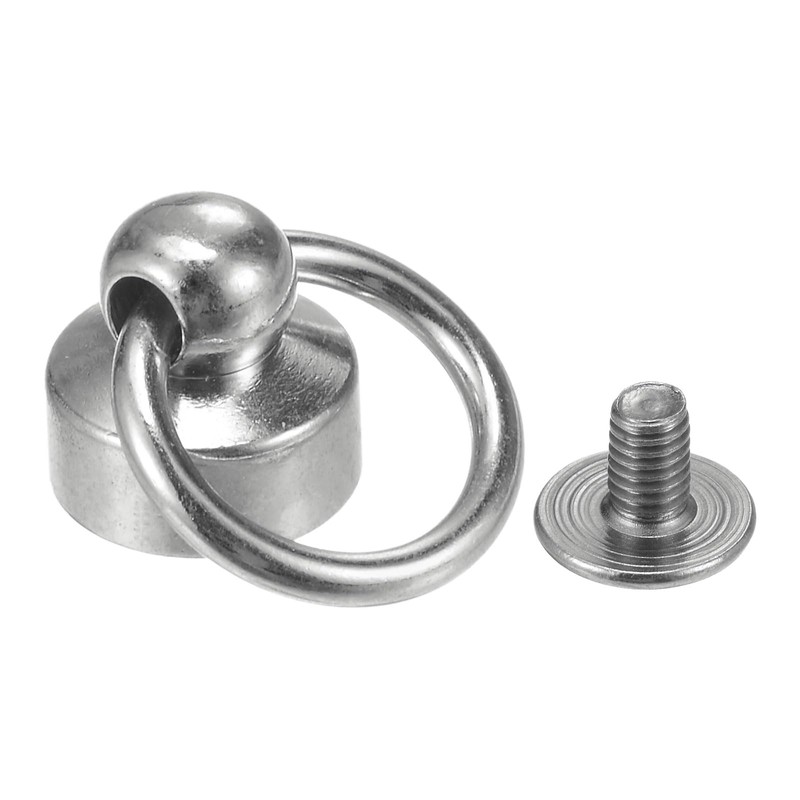 sourcing map 20pcs O Ring Brass Round Head Rivets Studs