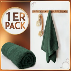 NatureMark Sauna Towels, Premium Quality 80 x 200 cm Sauna Towel, 100% Cotton, Colour: Dark Green