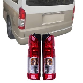 Fuleweke Rear Tail Light Assembly Brake Tail Lamp Compatible With Toyota Hiace Face Commuter Van 2014-2018 Pair 12V Signal Light With Bulbs Replace 81551-26440 81561-26440
