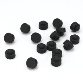 Rubber Push-in Bumper Tight-Grip Stem - for Use in 1/16" Panel Thickness Fits 1/4" Hole - Bumper is 1/2" Diameter 1/4" Height -16 Pack